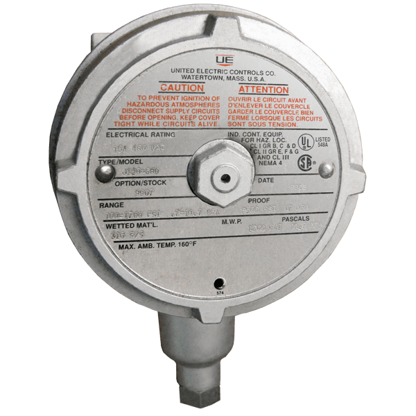 United Electric Pressure Switch, 120 Series Type J120 Model 680